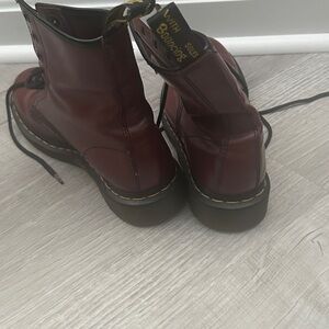 Dr. Martens Burgundy Leather Boots